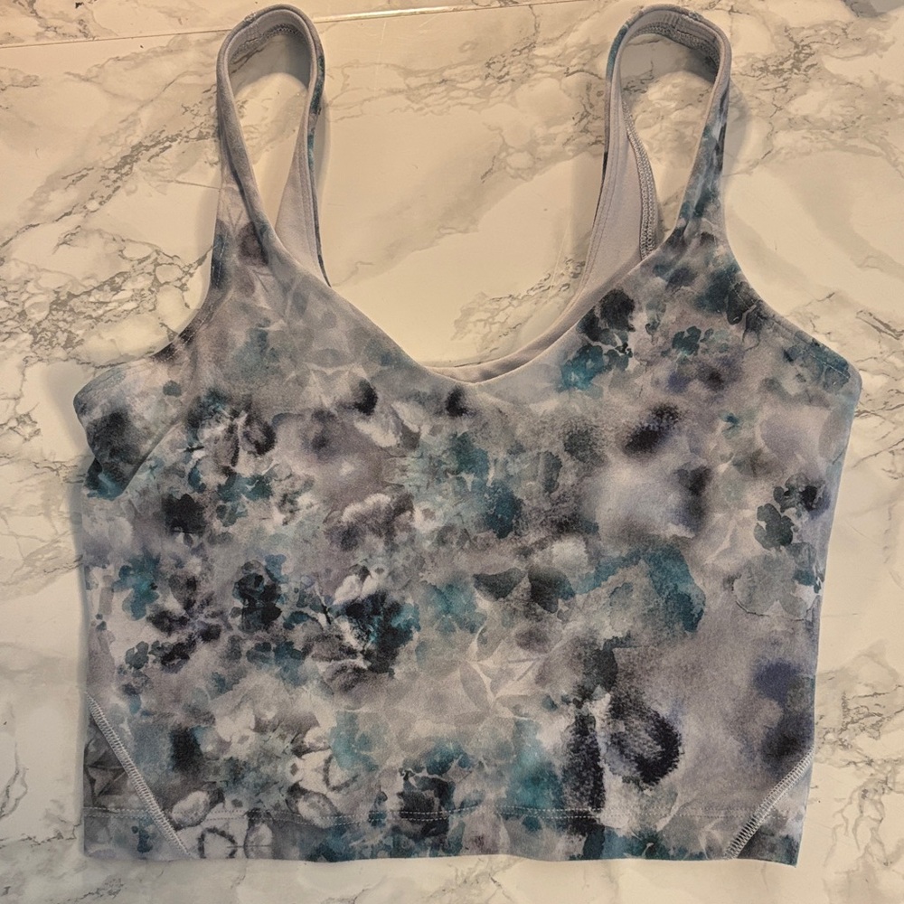 lululemon athletica align Teal & Gray Sports Bra size 4